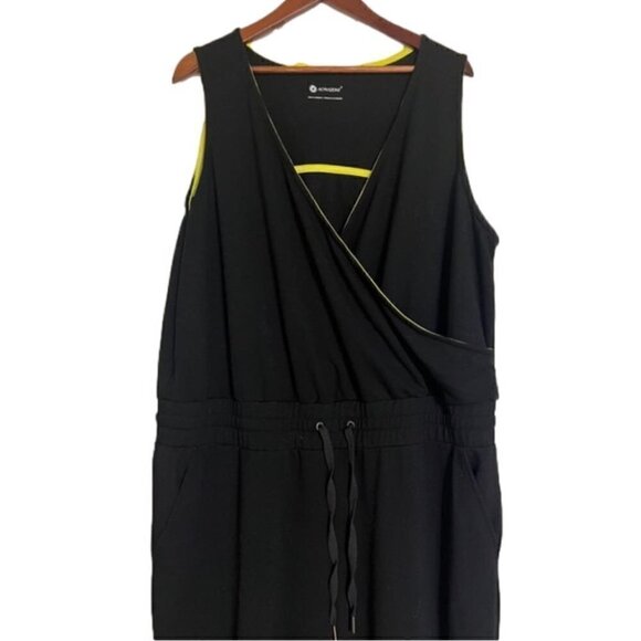 Pennington’s Active Zone 2X Lady’s Black Sleeveless Comfy Casual Stretchy Romper - Picture 6 of 9